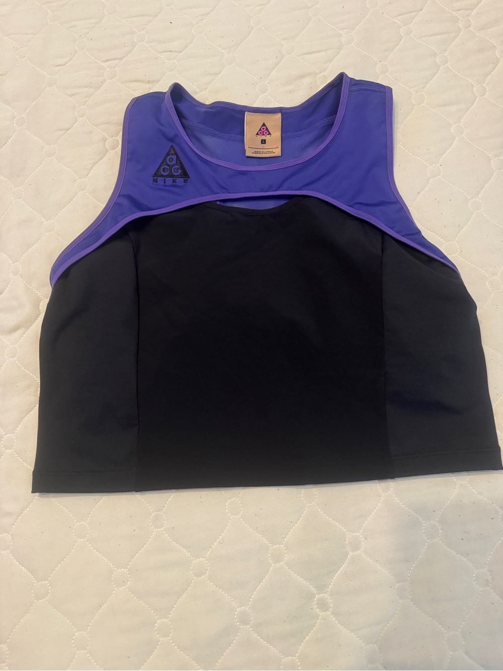 Nike ACG Purple and Black Sport Crop Tank